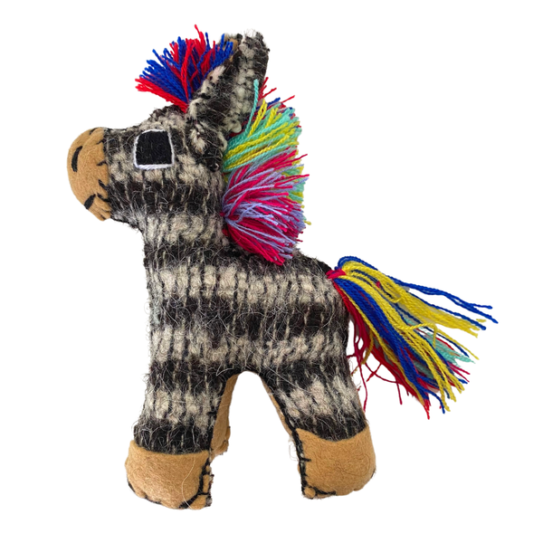 Lumily - Tomi the Donkey: Repurposed Wool Boho Decor - Mexico