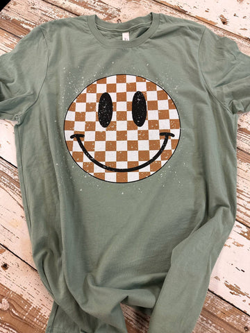 Checkered Smiley T-Shirt