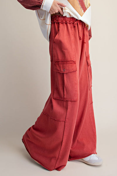 Feeling Good Utility Wide Leg Terry Pants