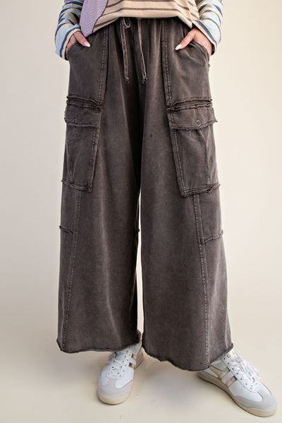 Feeling Good Utility Wide Leg Terry Pants