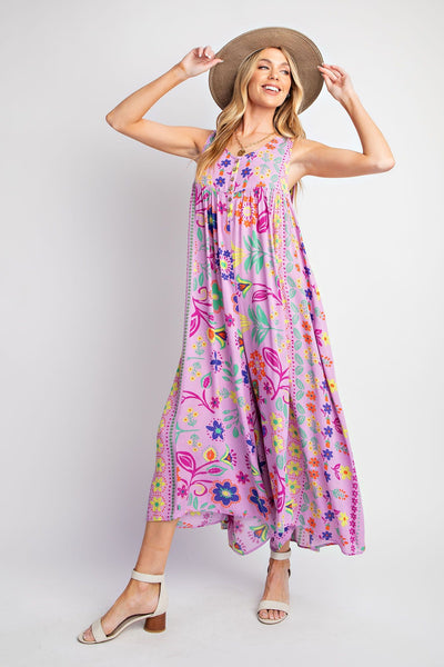 SLEEVELESS PRINTED ROMPER/JUMPSUIT PANTS