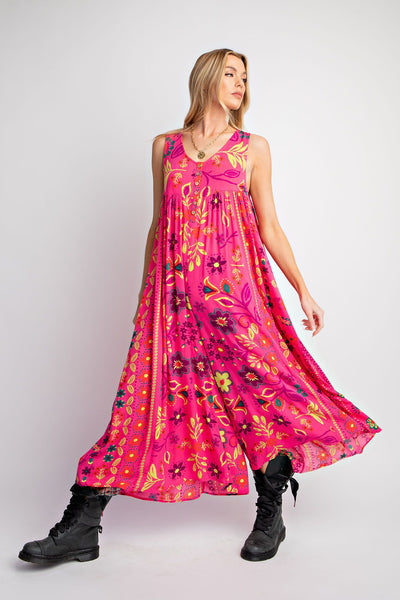 SLEEVELESS PRINTED ROMPER/JUMPSUIT PANTS