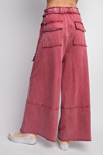 MINERAL WASHED TERRY KNIT CARGO SWEATPANTS (7 Colors)