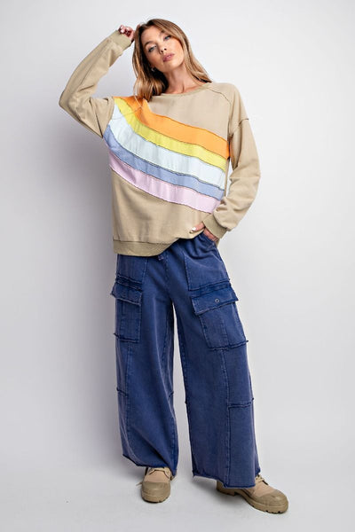 MINERAL WASHED TERRY KNIT CARGO SWEATPANTS (7 Colors)