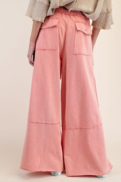 MINERAL WASHED TERRY KNIT CARGO SWEATPANTS (7 Colors)