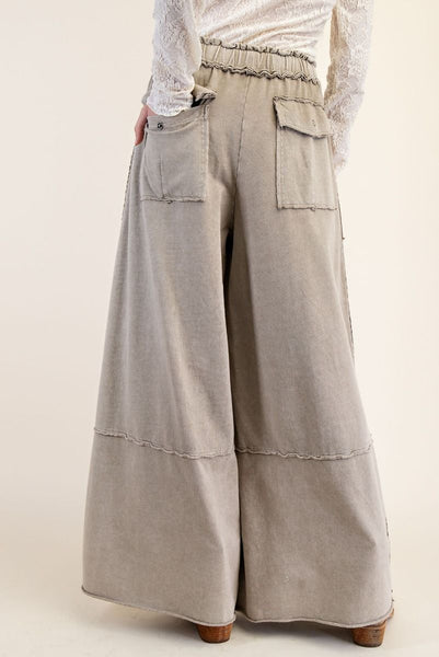 MINERAL WASHED TERRY KNIT CARGO SWEATPANTS (7 Colors)