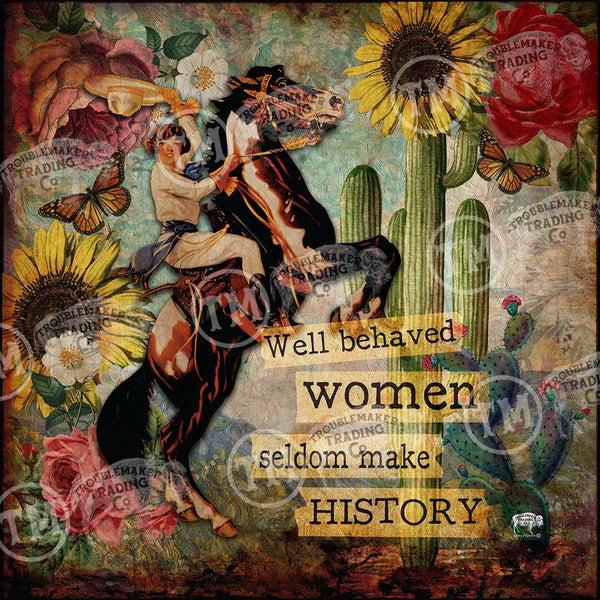 Well Behaved Women - Circle Artwork: Small - 14"