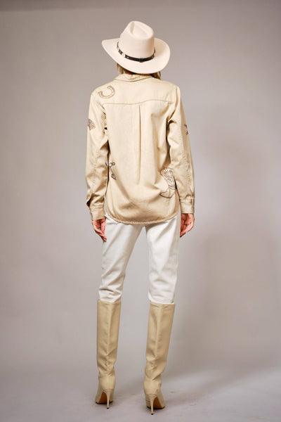 Western Embroidered Snap Button Shirt