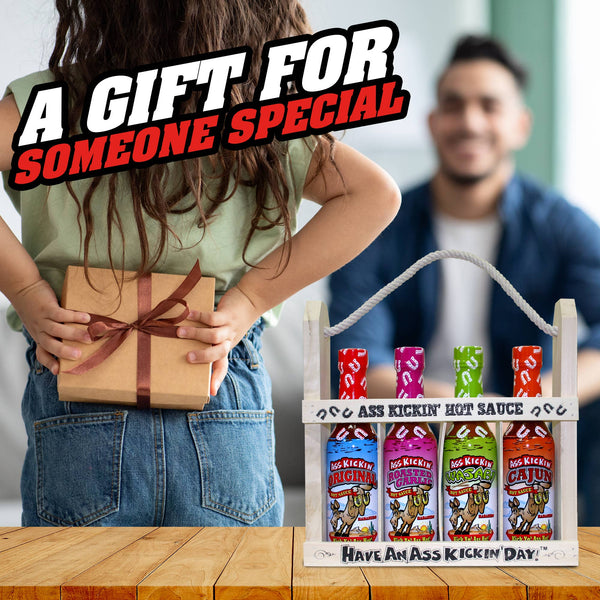 Ass Kickin’ Hot Sauce in a Wooden Crate