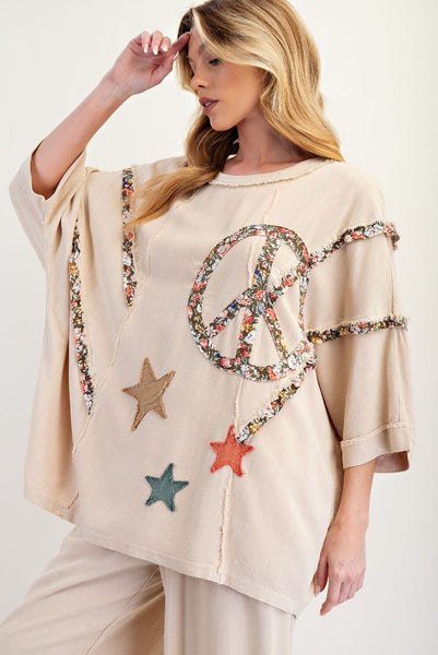 RAYON LINEN PATCH MINERAL WASHED TUNIC (3 COLORS)