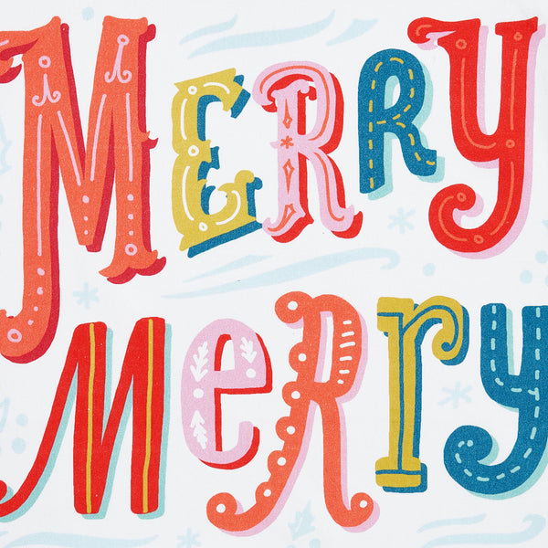 Merry Merry w/Pom Poms Kitchen Towel