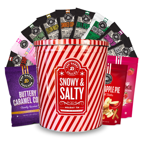 Pop Daddy Snacks - Snowy and Salty Holiday Tin