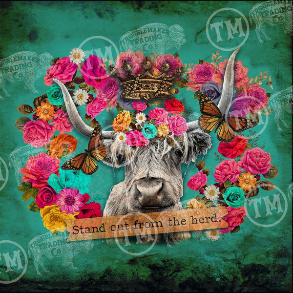 "Stand Out from the Herd" Square Artwork: Large - 24"