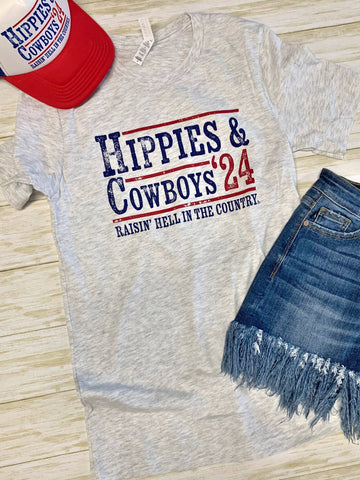 Hippies & Cowboys '24 Raisin' Hell in the Country tee