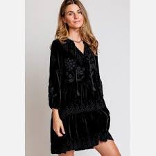 IVEY VELVET FIELD TIERED DRESS