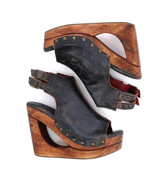 IMELDA BLACK LUX WEDGE