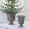 WOVEN METAL CLASSIC URN SET OF 2