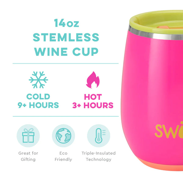 Stemless Wine Cup 14oz (Mult Styles)