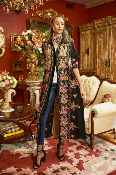 MEADOW OF FLOWERS EMBROIDERED DUSTER