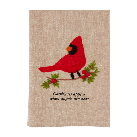 Cardinal Embroidered Towel