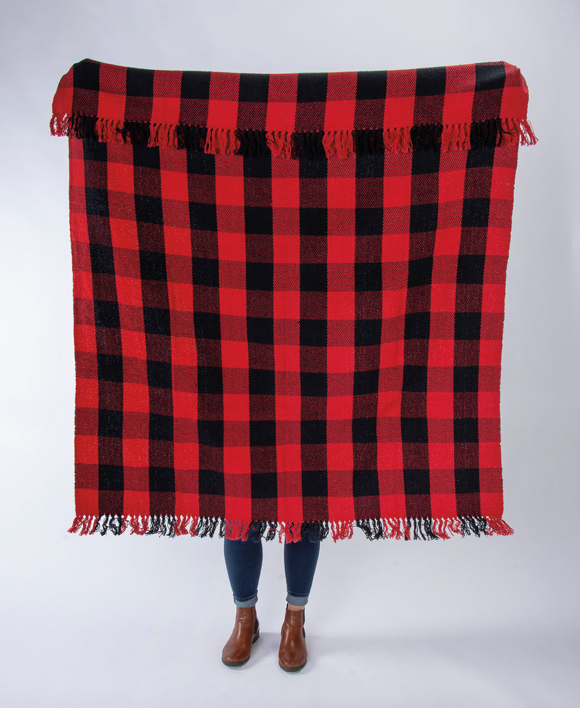 Throw - Red And Black Buffalo Check