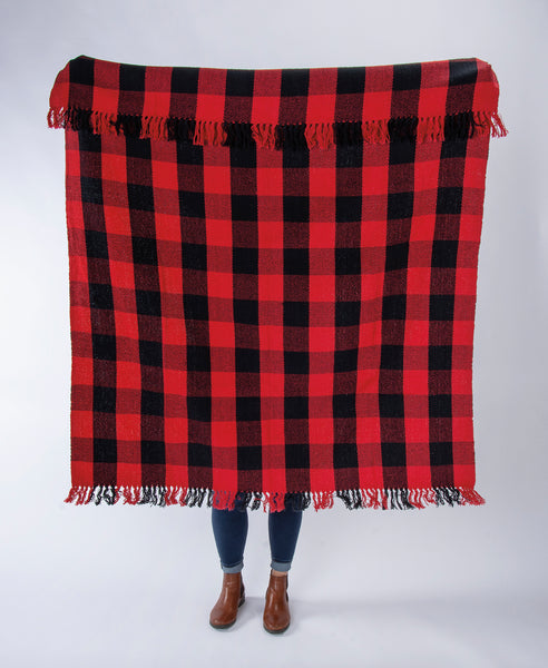 Throw - Red And Black Buffalo Check