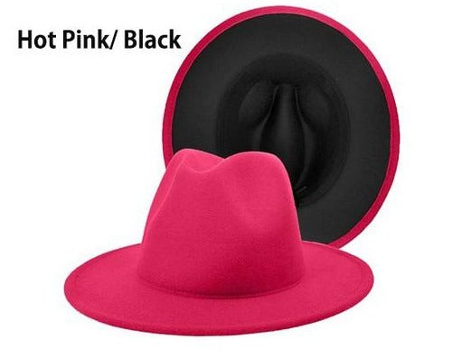women double-sided color matching jazz hat-10 colors