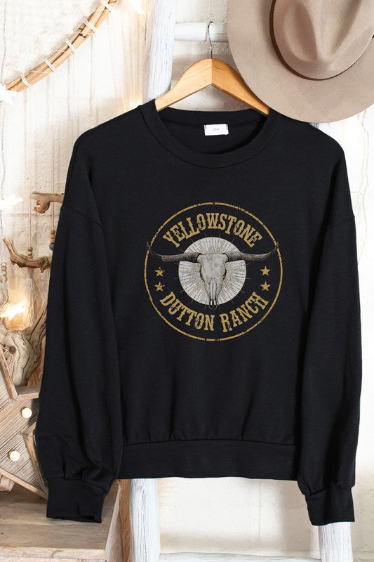 YELLOW STONE DUTTON RANCH GRAPHIC SWEATSHIRT