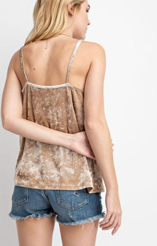 Taupe Velvet Camisole