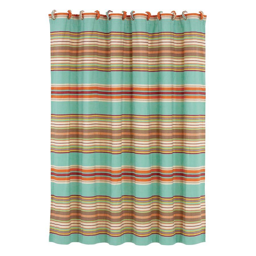 Serape Shower Curtain & Covered Rings