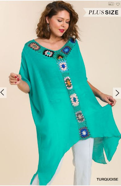 Kaftan Top with Crochet