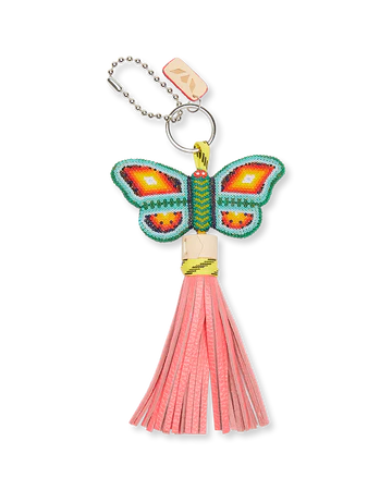 Clay Butterfly Bag Charm