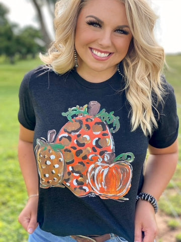 Callies Leopard Pumpkin T Shirts