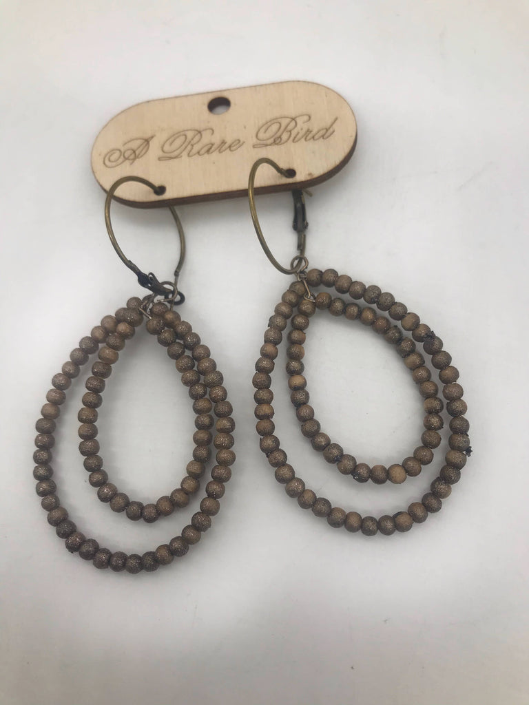 A Rare Bird Shop - Bronze Teakwood Earrings