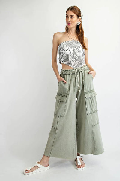 Feeling Good Utility Wide Leg Terry Pants