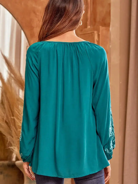 Round Neck Embellished Top