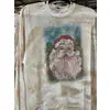 "SANTA SNOW" Long Sleeve Distressed Tee