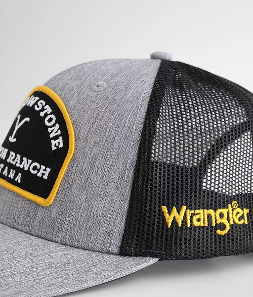 Wrangler Yellowstone Dutton Ranch Montana Patch Trucker cap