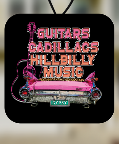 Guitars and Cadillacs Square Air Freshner