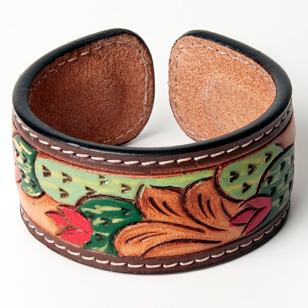 Hand Painted Leather Cuff Bracelet- 2 styles