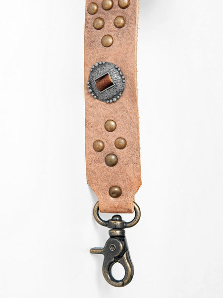 Studded/Concho Leather Purse Strap