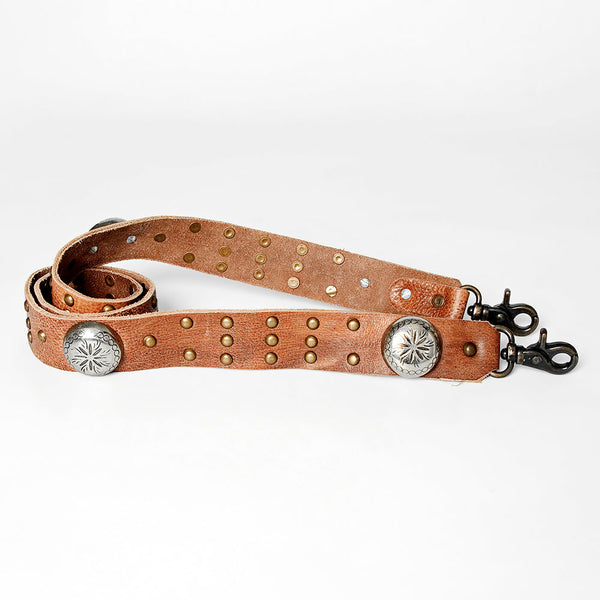 Leather Strap w/ Studs and Domed Conchos