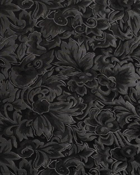 Solid Color Baroque Jacquard Silk Scarf 20"