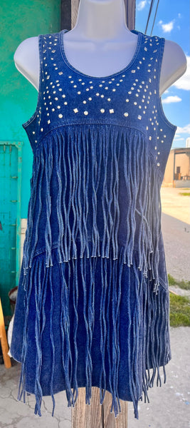 Knit Denim Dress