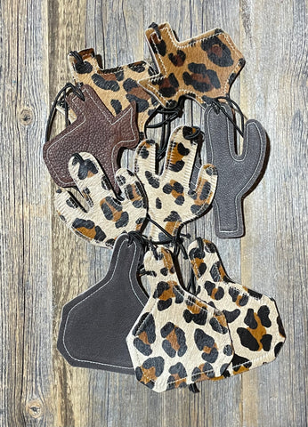 Leopard Hide Leather Car Freshner
