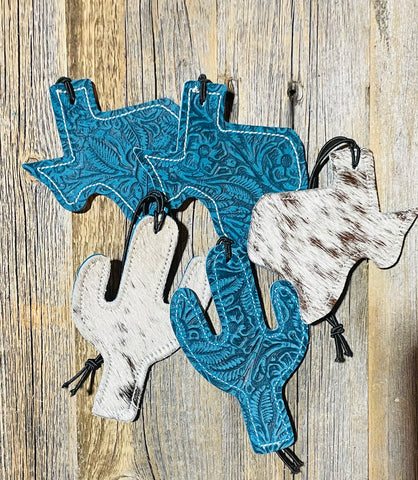 Elvis Embossed Leather Car Freshner
