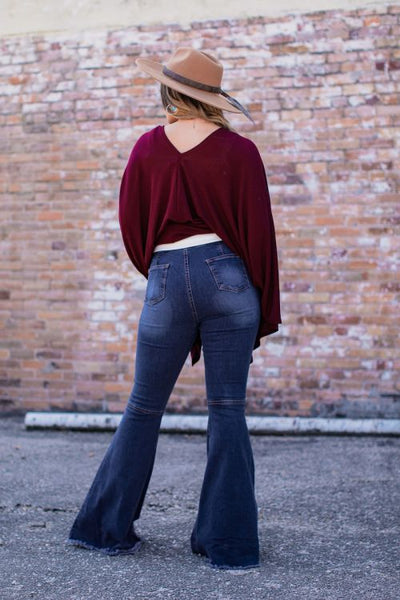 L & B Mid Wash Extreme Flare Jean