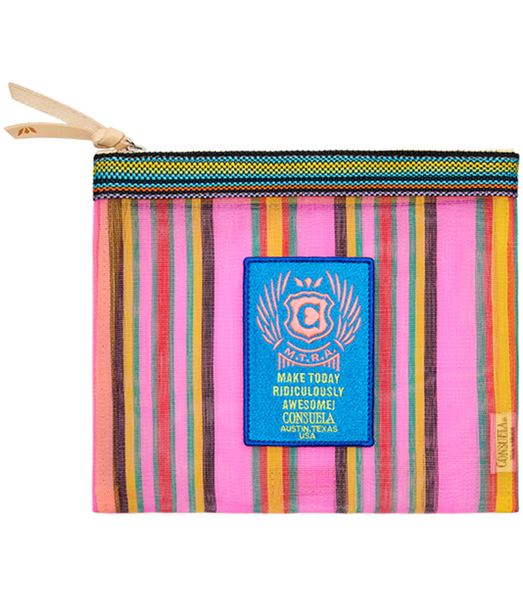 LIZZIE PATCH SLIM ZIP POUCH