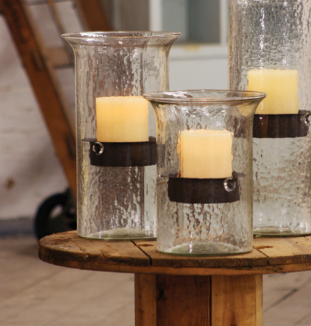 Cylindrical Glass Candle Holder -3 sizes