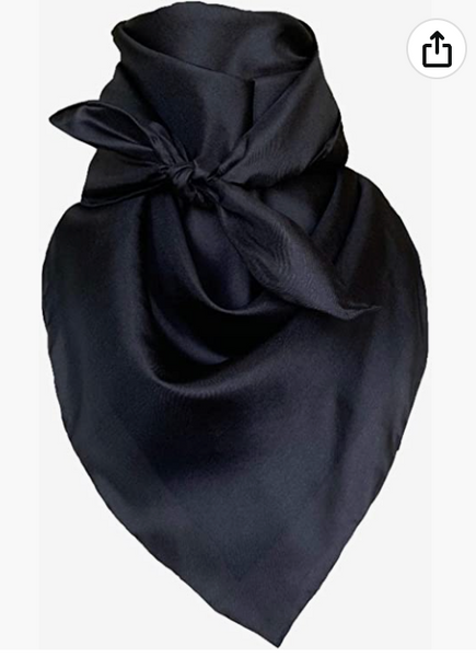 Solid Color Jacquard Silk Scarf 20"